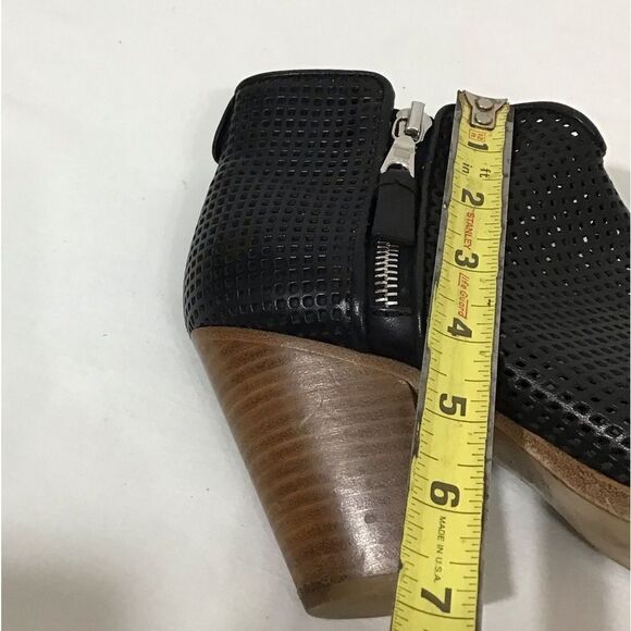 rag & bone Margot Western Boots Perforated Leather Black Size 36 1/2 - Picture 13 of 14